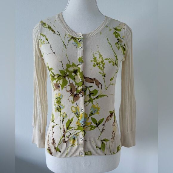 Charlotte Tarantola sheer back beeded cardigan. Size S - Picture 1 of 5